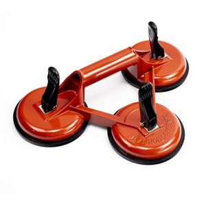 Triple Glass Suction Cups Heavy Duty Aluminum Vacuum Plate Handle Glass Holder Hooks to Lift Large Glass, Tile Suction Cup Lifter, Triple Suction Cups for Moving Glass, Window, Granite