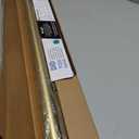 BlastHome Non-Adjustable Luxury Curtain Rods for Windows, 1 Rod Set, 3 1/2 foot Fixed Length, Brushed Gold
