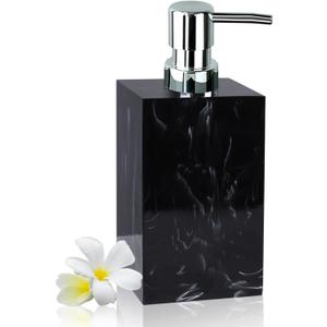 Hand Soap Dispenser, 16.9 oz Countertop Hand Lotion Pump Bottles, Lotion Container, Refillable Liquid Hand Soap Jar, Resin Shower Dispensers for Bathroom, Kitchen (Black)