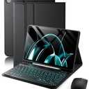 TUNKARMOR for iPad A16 11th / 10th Generation Case with Backlit Keyboard - 7 Color Change for iPad 10th Gen 2022 & 11th Gen 2025 A16 10.9/11 inch Cover - Built-in Pencil Holder with Mouse - Black