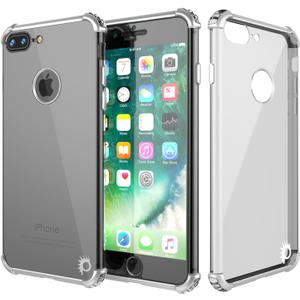iPhone 8 Plus Case, Punkcase [Blaze Series] Protective Cover W/PunkShield Screen Protector [Shockproof] [Slim Fit] for Apple iPhone 7/8/6/6s Plus [Silver]