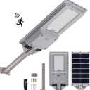 LANGY Solar Street Lights Outdoor, 2500W Solar Parking Lot Lights, 200000LM 6500K, Dusk to Dawn Motion Sensor and Remote Control, IP67 Waterproof, Commercial Solar Outdoor Light Garage