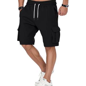 Men's Cargo Sweat Shorts Casual Drawstring Elastic Waist Athletic Workout Gym Jogger Shorts M
