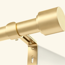 GEEBOBO Gold Curtain Rods for Windows 28 to 48 Inch, 1 Inch Adjustable Heavy Duty Easy Install Curtain Rods Set for Outdoor, Patio, Farmhouse, Bedroom, Living Room (Gold, 30"-60")