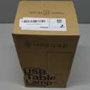 Yarra-Decor Bedside Table Lamp with USB Port - Touch Control for Bedroom Wood 3 Way Dimmable Nightstand Lamp with Round Flaxen Fabric Shade for Living Room, Dorm, Home Office (LED Bulb Included)