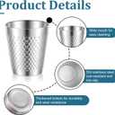 4 Pack Stainless Steel Insulated Cup, 10 oz Stackable Stainless Steel Cups Set, Reusable Metal Cup Premium Drinking Glasses, Double Wall Vacuum Insulated Drinking Cups Glasses for Camping Home Outdoor
