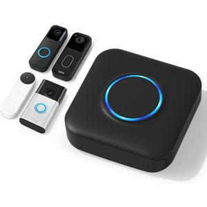 WIFI Doorbell Chime for Google Nest, Ring, Blink - Wireless Doorbell Extender with LED Flash Alert, No Transmitter Needed, Easy Setup Receiver (1 Pack)