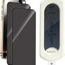 2 Pack for iPhone 16 Pro Max Privacy Tempered Glass Screen Protector, Automatic Dust Removal, Automatic Alignment,Bubble Free, Electroplating Fingerprint, Easy Installation,Case Friendly (Black)