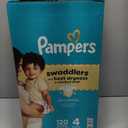 Pampers Swaddlers Diapers, Size 4 (15-34 lbs), 120 Count, Absorbent, Keeps Baby Dry and Comfortable, Skin Safe Disposable Baby Diaper 