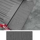 powoq Tailgate Mat Compatible with 2022 2023 2024 2025 2026 Nissan Frontier Tailgate Liner TPE Truck Mat Replacement for 2022-2026 Nissan Frontier Accessories(Circle Style Tailgate Mat)