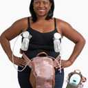 Pump-A-Porter Portable Breast Pump Bag | Belt Bag | Turns Electric Pump into Hands-Free Wearable Breast Pump | Fits Spectra S1, S2, Synergy Gold, Motif Luna, Ameda Pearl, Unimom Opera (Beige)