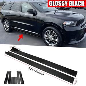 For BMW 3 Series F10 F30 F32 Glossy Black 86.6" Side Skirts Rocker Panel Lip 2x
