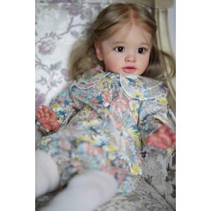 Anano Lifelike Reborn Baby Dolls Pippa 26 Inch Big Size Reborn Girl That Look Real Soft Cloth Body Realistic Newborn Doll Bed Time Playmates for Kids Age 3+