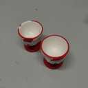 2-Piece Ceramic Egg Cup, Christmas Egg Cup Set, Suitable For Storing And Consuming Eggs, Home Breakfast Decoration, Ceramic Holiday Decorative Cups