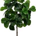 Artificial Fiddle Leaf Fig Tree 6FT Large | Fake Trees with White Planter, Tall Faux Ficus Lyrata Floor Plants for Indoor Home Decor Office Living Room Housewarming Gift
