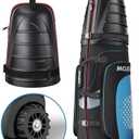 Golf Travel Bags for Airlines with Wheels, Hard Case Top and 1680D Heavy Duty Oxford Protect Golf Clubs, Lightweight and Easy to Maneuver