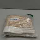 JMvicyroam Woven Basket,Small Rope Storage Bin with Handles & Ribbon Bag, Organizer for Shelves Closets,Gift Basket Empty for Birthday,Books,Dog Toys, White&Brown Block/2 Pack