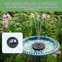 Yzert Solar Fountain for Bird Bath Direct Sunlight High Efficiency 3.5W Glass Panel Solar Water Fountain Outdoor Garden Flower (Black)