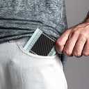 Travelambo Carbon Fiber Money Clip Front Pocket Wallet Minimalist Wallet Slim Wallet Credit Card Holder