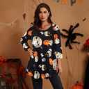 LARACE 3/4 Sleeve Shirts for Women Plus Size Tunic Dressy Top Loose Fit Flare T-Shirt (6X)