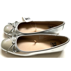 SM New York Silver Women's Flats Shoes, Size 8