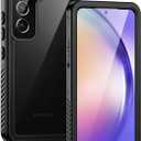 Lanhiem for Samsung Galaxy A54 5G Phone Case, IP68 Waterproof Dustproof, [Built-in Screen Protector] Full Body Protective Phone Case for Samsung Galaxy A54, Black/Clear