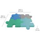 Factory Direct Partners FDP SoftScape Giant Interlocking Floor Cushions for Kids Comfortable 3 inch Thick Soft Foam Flexible Seating for Playroom or Classroom, 4-Piece - Contemporary