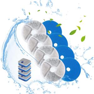 SORON Cat Water Fountain Filters, 4 Packs Replacement Filters for Automatic Pet Fountain, 4.13inch Filters For Cat Water Fountain