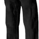 Puimentiua Cotton Linen Pants Men Casual Loose Fit Elastic Drawstring Waist Summer Beach Pants (X-Large, Black)