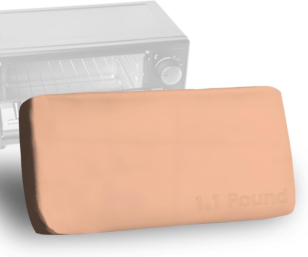ReArt Polymer Oven-Bake Doll Clay, Non Toxic 1.1Lbs Premium, Non Toxic, Soft, Sculpting Modeling Polymer Clay