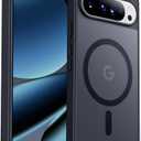 SPIDERCASE Magnetic for Google Pixel 10/Pixel 10 Pro Case, Military Grade Drop Protection Slim Translucent Matte Shockproof Anti-Fingerprint Phone Case for Pixel 10/10 Pro 6.3 inch, Black