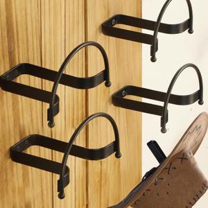 Taozun Cowboy Hat Rack 4 Pack Wall Mount Black Hat Hooks for Display