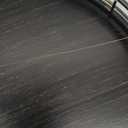 9" Oak Bathroom Vanity Tray Turntable for Perfume Candle, Round Wooden Decorative Tray for Kitchen Sink Countertop Organizer, Bathroom Counter Organizer for Skincare Makeup, Farmhouse Black Gold