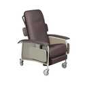 Drive Medical 4 Position Clinical Care Geri Chair Recliner, Reclining Padded Chair with Armrests, Chocolate