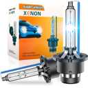 D2S HID Xenon Headlight Bulbs,8000K White Blue,35W Upgraded 350% Brighter High and Low Beam Xenon Replacement Light Bulb,Pack of 2