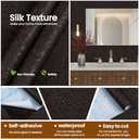 Brown Peel and Stick Self Adhesive Wallpaper - Removable Waterproof Bathroom Countertop Contact Paper - Kitchen Vinyl Wrap for Cabinet Countertops - Wall Cover Counter Top Paper 15.7 X 393.7 inch