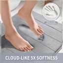 Yimobra Long Bath Mat 44"x24", Super Soft Quick Dry Memory Foam Bathroom Rug, Water Absorbent, Non Slip Backing Machine Washable for Tub Shower, Thick Comfort Support, Gray