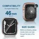 3 x 2 in 1 Case for Apple Watch Series 10 Series 11 Screen Protector 46mm Accessories,Lightweight Hard PC Bumper Built-in HD Tempered Glass Overall Protective Face Cover Compatible iWatch (Clear)