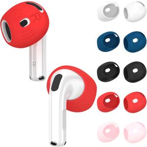 [5 Pairs] for AirPods 4 Ear Tips Covers Sport Anti Slip Anti Scratche Skin Soft Silicone Eartip AirPods 4 Gen Earbuds Accessories Compatible with Apple AirPods 4th Generation (5 Colors Mix)