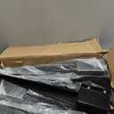 Fence Post Anchor Ground Spike Heavy Duty Black Powder Coated Fence Stakes Post Base for Mailbox, 24 x 4 x 4 Inches Outer Diameter (Inner Diameter 3.6 x3.6 Inches), Pack of 6