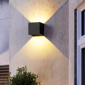 FUPE 20W Led Black Outdoor Wall Sconces Light Fixtures Modern Exterior/Interior Waterproof Porch Wall Mounted Lighting Outside Wall Lamps for Garden Shop Yard Patio Home Entryway Park Staircase