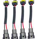 4pcs 9006 9005 to H11 H8 Retrofit Wiring Harness Plug Extension Conversion Cable Wire Connector Adapter Headlight Fog Lights Wiring Harness Plug