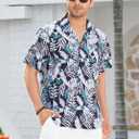Hawaiian Shirt for Men Casual Summer Short Sleeve Beach Vacation Aloha Hawaii Button Down Shirt Holiday (M)