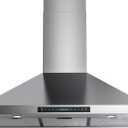 HisoHu Wall Mount Range Hood 36 Inch, Ductless/Ducted Convertible, 780 CFM Stainless Kitchen Hood, with Upgraged Stainless Steel Mesh Filters, Gesture & Touch Control