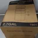 2 Pack 2.7 Gal Bathroom Trash Can with Lid, Automatic Trash Can Small Smart Garbage Can Touchless, Slim Motion Sensor Waterproof Plastic Trash Bins for Bedroom Office Kitchen Toilet Black