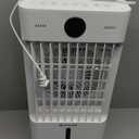 Swamp Cooler, 3-IN-1 Evaporative Air Cooler with Display & Remote, Windowless Portable Air Conditioners with Ice Cooling, 12H Timer, 6 Speeds, 60° Oscillation, Air Cooler Fan for Home Office