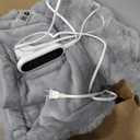 Amlie Home Heated Bubble Faux Fur Blanket Electric - 50"x60" Heating Blanket Throw 2/4/6/8 Hours Auto-Off 8 Heat Level Over-Heat Protection Electric ETL Certification Grey