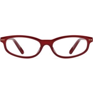 TIJN Madge Retro Cat Eye Blue Light Blocking Glasses for Women Men,TR90 Vintage Computer Glasses for Gaming Screen Daily Use (54-17-146 mm, 05. Dark Red)