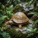Cast Iron Turtle Key Hider for Outside - Waterproof Spare Key Hider to Hide a Key Securely - Unique Garden Decor for Yard, Patio & Outdoor Areas (Desert color, Standard size)