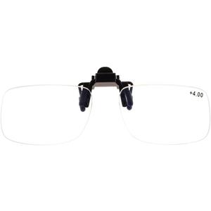 Reading Glasses Clip On Flip Up Magnifying Reading Glasses Magnifiers Lenses Readers Unisex (4.0 x) (1 Count (Pack of 1))